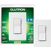 Lutron Sunnata Touch Dimmer Switch with Wallplate with LED+ Advanced Technology, for LED and Incandescent, 3 Way/Multi Locati
