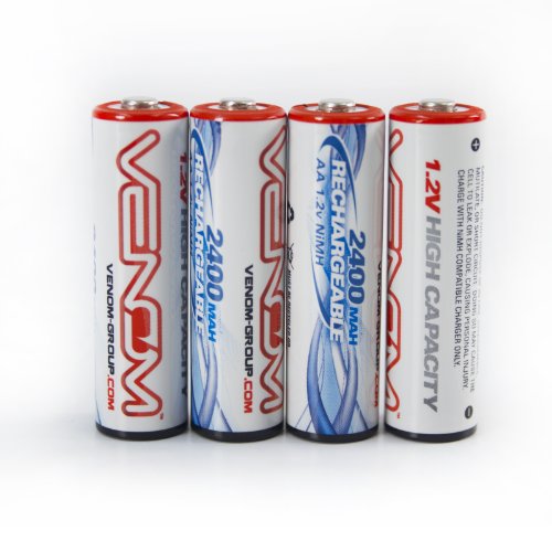 Venom 2400mAh AA NiMH Rechargeable Batteries (4pcs)