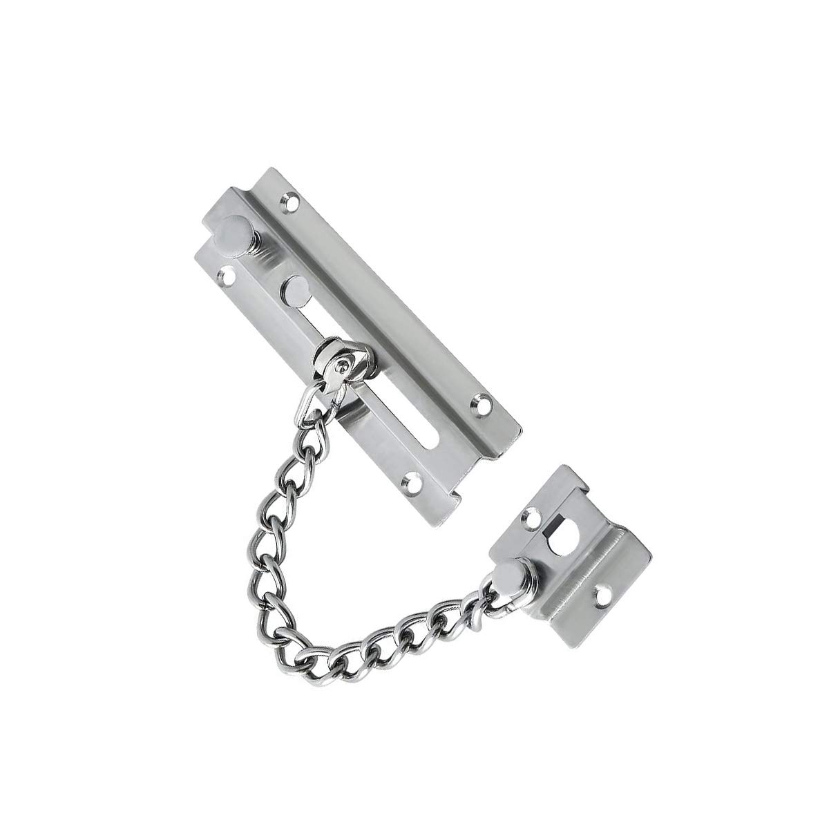 Security Door Chains, Silver Wooden Door Chain for Safer Caller Id