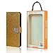 iPhone 6s Plus Case,IC ICLOVER Luxury Bling Flip Glitter Fashion Diamond Leather Card Wallet Case Cover iPhone 6s Plus/iPhone 6 Plus 5.5 inch,Gold