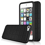 [2 Pack] Apple New iPod touch (6th Gen) Case- OMOTON Silicone Shock-Proof Case Cover for iPod touch 6 (2015 Julyd) (Black)