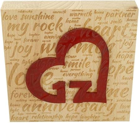 17 Anniversario Di Matrimonio Word Art Blocco Di Faggio Con Cuore Acrilico 17 Anniversario Ornamento 17 Anniversario Amazon It Casa E Cucina