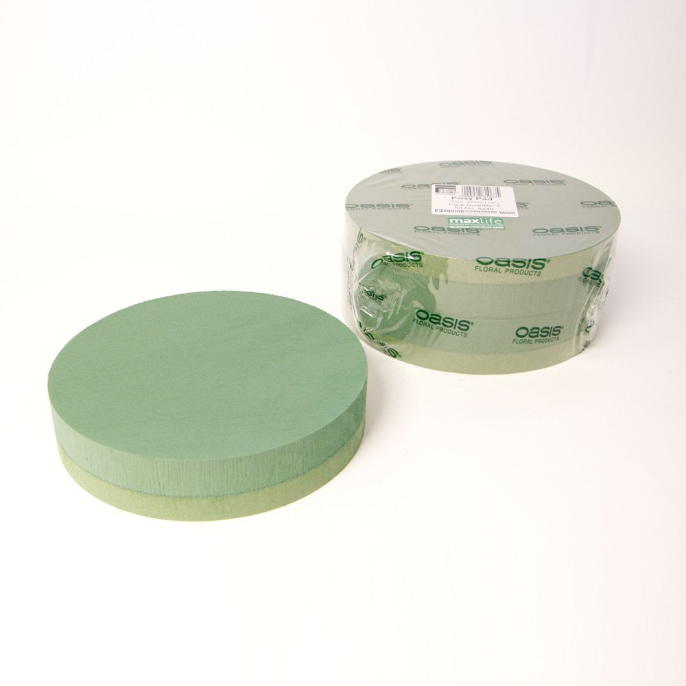 Oasis 2x 10 Floral Foam Posy Pads (10" diameter)