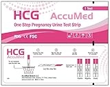 AccuMed® Pregnancy (HCG) Test Strips Kit, Clear and Accurate Results, FDA Approved and Over 99% Accurate, 50 count - Expire 03/2019