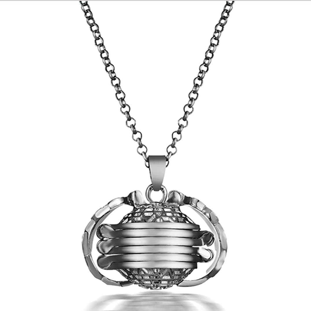 UALGL 5 Pics Photo Necklace Love Heart Locket Expanding Photo Pendant Ball Locket with Wing Design Necklace