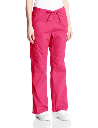 Dickies Women's EDS Signature Scrubs Missy Fit Drawstring Cargo Pant, Hot Pink, Large