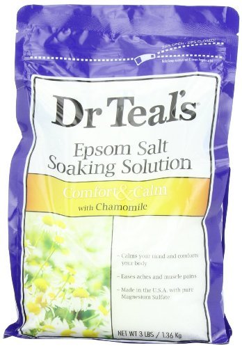 Dr. Teals Epsom Salt Soaking Solution, Chamomile, TWO 48OZ Bags, 6LB Total