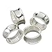 Elegance Tableware Beaded Round Napkin Rings, Silver-Plated, Set of 4, dia 3.5cm