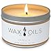 Wax and Oils Soy Wax Aromatherapy Scented Candles (Vanilla) 8 Ounces. Single