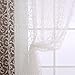 Edal Elegant Floral Tulle Voile Door Window Curtain Drape Panel Sheer Scarf Valances White