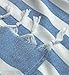 Sandy Beaches 100% Organic Cotton Turkish Towel, Large Beach Towel/Bath Towel, 39x70. Blue and White Striped