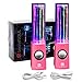 SoundSOUL Dancing Water Speakers LED Speakers Water Fountain Speakers (Pink)