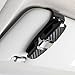 homEdge Sun Visor Clip, 2 Packs Sunglasses Holder for Car Sun Visor, Car Sunglasses Clip, Glasses Hanger Mount with Card Clip-Silver