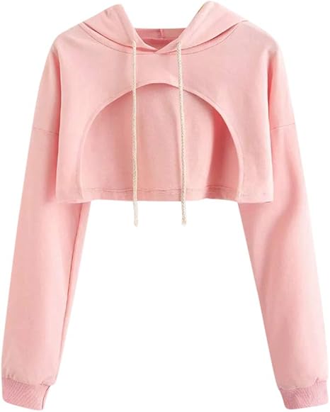 cut off crop hoodie