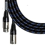 Spectraflex Braided Series Lo-Z Microphone Cable, 20 Foot, Blue