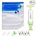 Forsous Sous Vide Bags Kit for Anova Cookers - 20 BPA Free Reusable Vacuum Bags, 1 Hand Pump, 2 Bag Sealing Clips and 4 Sous Vide Clips (20 sous vide bags+1 hand pump)
