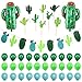 Simla Decor Cactus Party Decorations Set - Cactus Foil Balloons Baby Shower Cactus Felt Bunting Banners Garland Succulent Cactus Cupcake Toppers