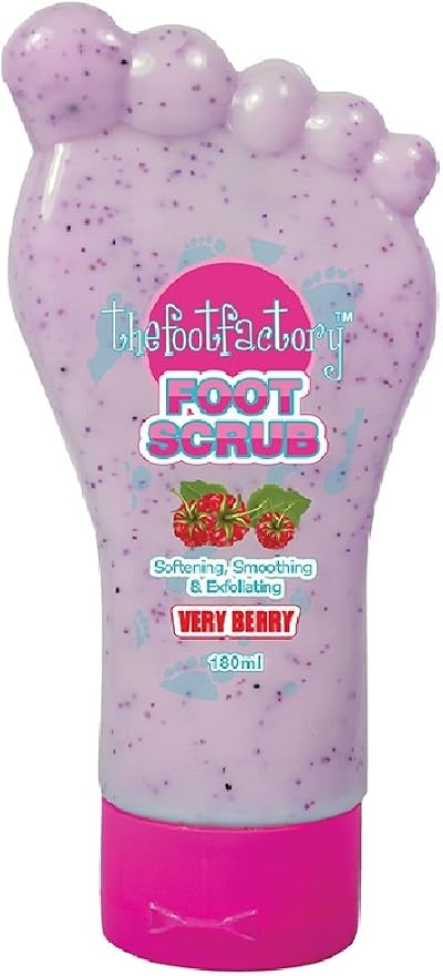 The Foot Factory Very Berry Foot Scrub 180ml Moisturising Refreshing Soft Skin