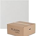32 Pack of Plexon 12" x 12" Ceiling Tiles, Smooth Finish, White - Compatible with Armstrong Ceiling Tiles 12x12, Sold as 1 Carton
