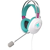 ASUS TUF Gaming H1 Gaming Headset Wired, Discord Certified Mic - Aqua | 40mm Drivers, Virtual 7.1 Surround Sound, TeamSpeak-Certified Mic, Removeable Ear Cushions, for PC, PS5