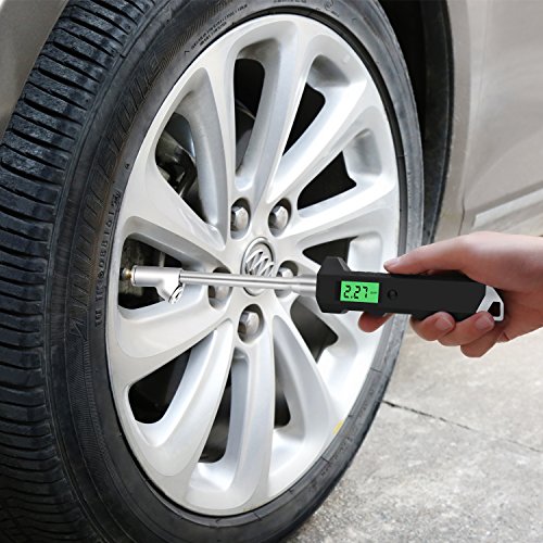 Geartronics Digital Tire Pressure Gauge Dual Head 200 PSI Heavy Duty Tire Gauge For Truck Car 4 Setting With Backlight LCD