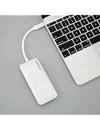 lintelek 7 in 1 USB C HUB tipo C Hub Adaptador 3.1 con entrega de potencia para la carga, puerto HDMI, Dual Puertos USB 3.0, 1 USB 2.0 lector de tarjetas para MacBook, Plateado