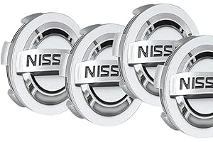 4PCS Wheel Center Caps for Nissan Replacement Accessories, ABS Wheel Rim Hubcaps Hub Cover, 54mm/2.13 Inch (Silver)