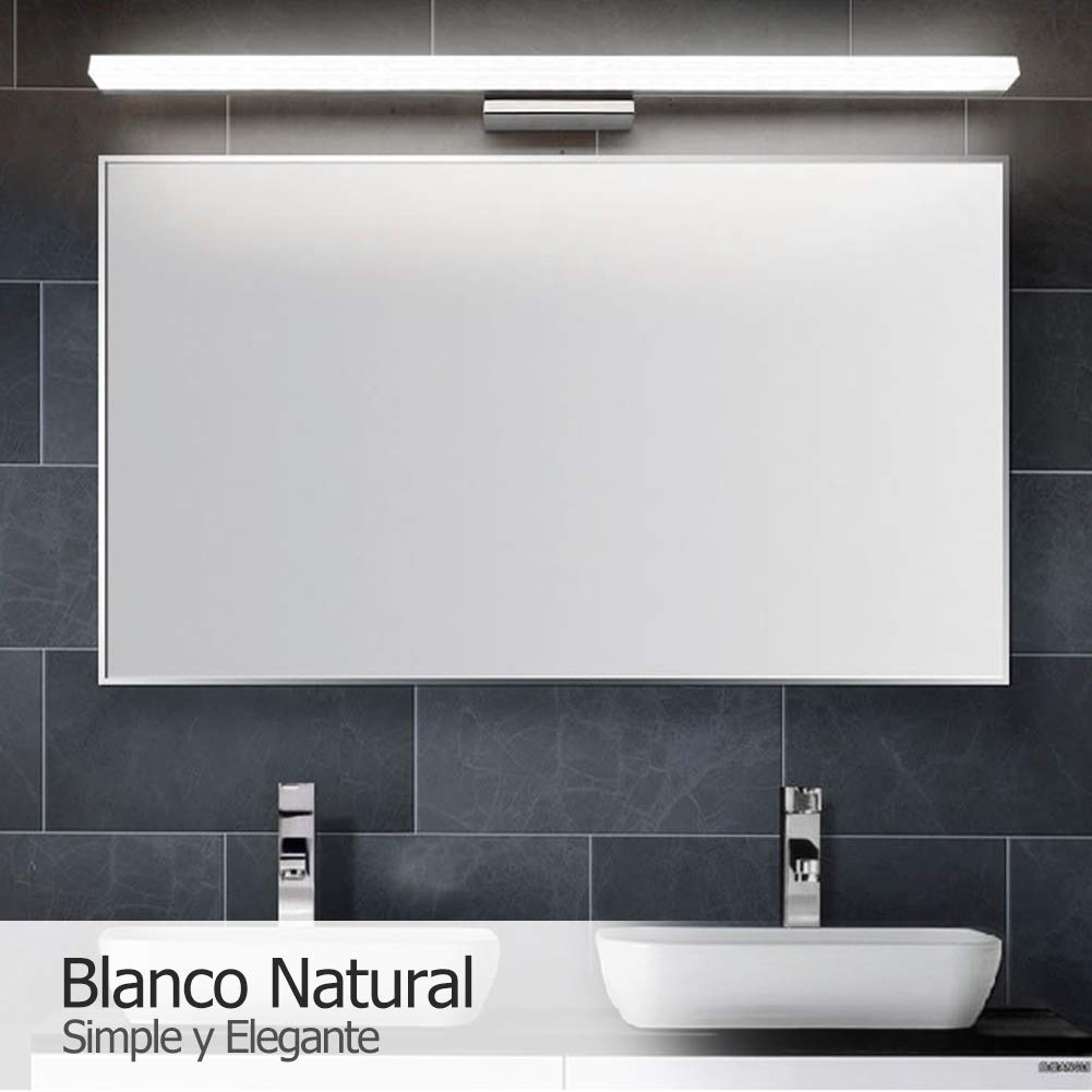 Lámpara de baño LED Lámpara de espejo Aplique de Baño LED 50CM 6000K