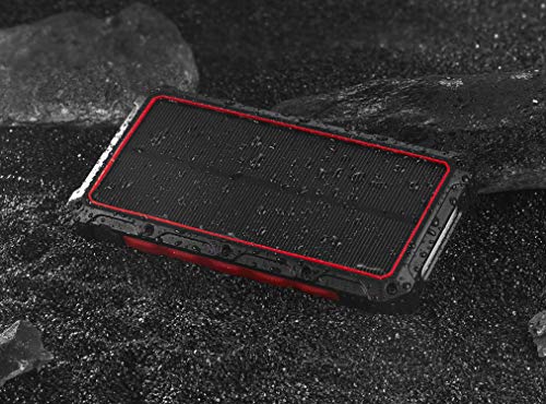 image for Bysionics Solar Charger, 10000mAh Qi Wireless Charger Portable Chargin