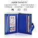 Zitahli Women's Bifold Slim Leather Wallet,RFID Blocking Button Adjustment Pocket Card Holder Ladies Solid Colors Mini Purse