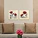Wieco Art Charming Spring Large Modern 2 Panels Gallery Wrapped Giclee Canvas Prints Abstract Floral Oil Paintings Style Pictures on Canvas Wall Art Ready to Hang for Living Room Kitchen Home Decor