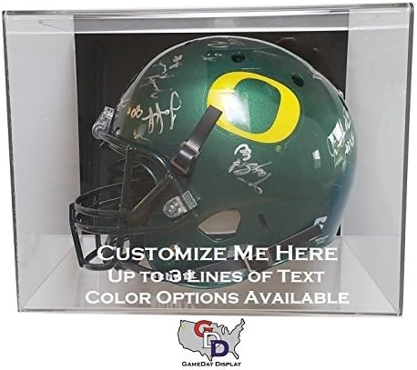 GameDay Display Custom Create Your Own Text Acrylic Wall Mount Full Sized Football Helmet Display Case