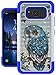Galaxy S8 Active Case, Nuomaofly [Creative] Studded Rhinestone Crystal Bling Hybrid Armor Defender Protective Case Cover for Samsung Galaxy S8 Active (Owl)