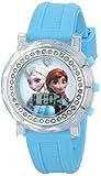 Disney Kids' FZN3581 Frozen Anna and Elsa Watch with Blue Rubber Band