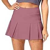 icyzone Pleated Tennis Skirts for Women with Pockets Shorts, Athletic Running Workout Golf Skorts