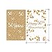 Gold 50th Anniversary Mini Candy Bar Wrappers – 42 Stickers, 50th Wedding or Business Anniversary Decorations