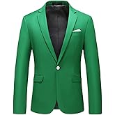 UNINUKOO Mens Suit Jacket Slim Fit Sport Coat 1 Button Notched Lapel Casual Fashion Dress Blazer for Men