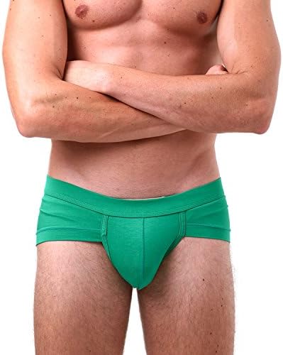 Ajim Negozio(TM) Men's Modal Hip Brief Soft Mens Underwear Boxer Brief (Green, S)