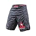 Anthem Athletics Resilience MMA Shorts Men - Jiu Jitsu BJJ Shorts Men for Wresting Kickboxing No GI Grappling UFC Fight - Black Hex with Red - 32