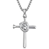 Lattd Baseball Football Soccer Basketball Pendant Necklace 925 Sterling Silver Sports Jewelry for Men