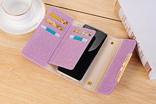 image for Samsung Galaxy S9 Case, DMaos Bling Glitter Women PU Leather Wallet Cr