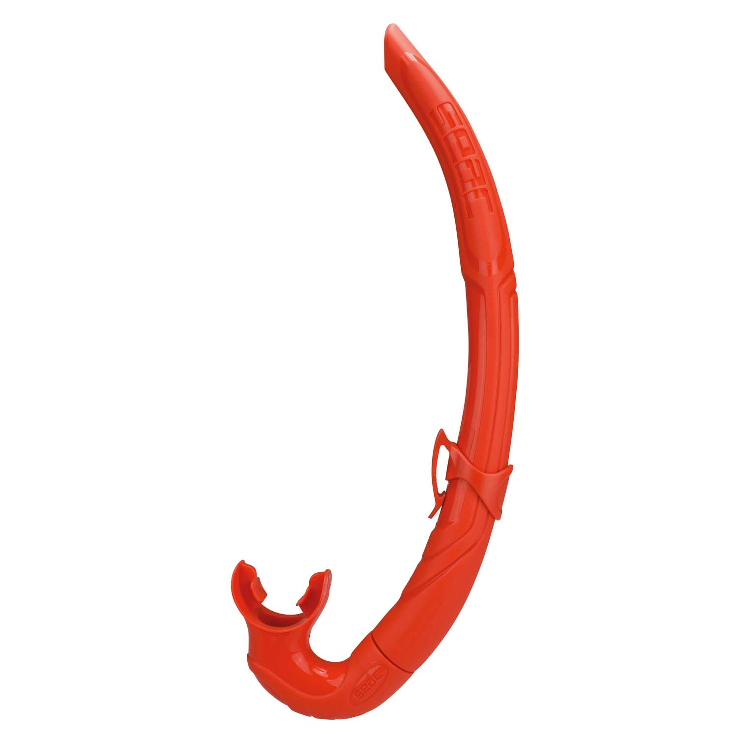 SEAC Liquid, Flexible Snorkel for Spearfishing and Freediving, Silicone, Red