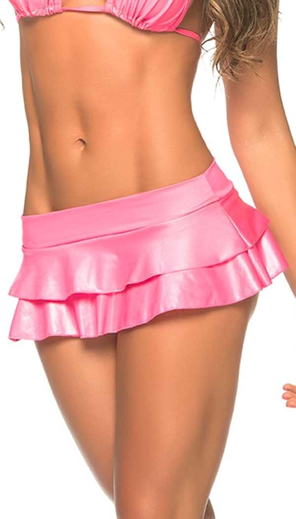 Mapalé by Espiral Women's Flirty Double Layered Ruffle Mini Skirt: Clothing