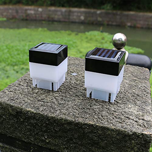 image for Gotian Solar Powered Outdoor LED Square Fence Light Garden Landscape P