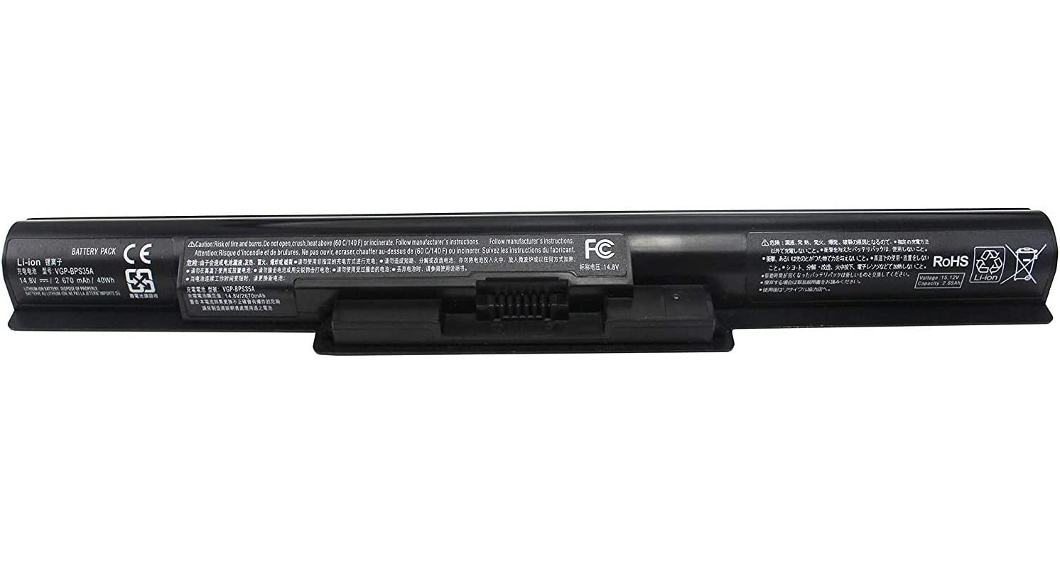 VGP-BPS35A VGP-BPS35 Laptop Battery Replacement for Sony VAIO E341239 SVF152C29M SVF142C29M SVF1521A1EW SVF1521A2E SVF1521A2EB SVF15217SC SVF14215SC SVF15218SC SVF15216SC SVF14316SCW (14.8V 40Wh)