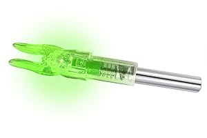 LZWOW 6PCS-New S Lighted Nock for Arrows with .244/6.2mm Inside Diameter Led Nocks with Switch Button for Archery Hunting