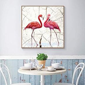 Floating Framed Canvas Wall Art for Living Room, Bedroom Wooden Background Animal Canvas Prints for Home Decoration Ready to Hang - 16x16 inches