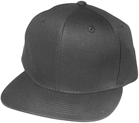 QML Premium Cotton Snapback Baseball Cap Solid and 2-Tones ( 33 Colors / Adjustable) (Solid, DARK GREY)