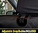 Reusable Dog car Seat Cover for All Cars with Side Flaps & Free Stop Barking Whistle - Durable Non-Slip Comfortable Material for Safe Traveling on the Road | Machine Washable & Easy to Install, Black