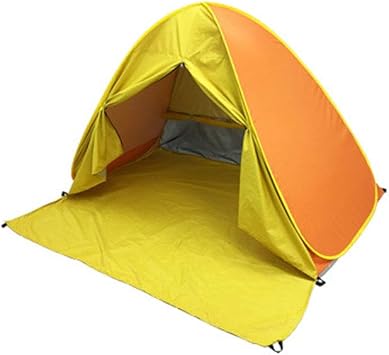 Amazon ワンタッチテント 日よけテント 簡易テント 軽量 ポップアップテント ワンタッチ サンシェード ポップアップテント アウトドア 公園 海 2 3人用 オレンジ Ten テント本体